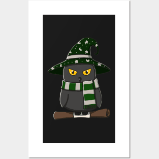 Black Owl In Witch Costume Posters and Art